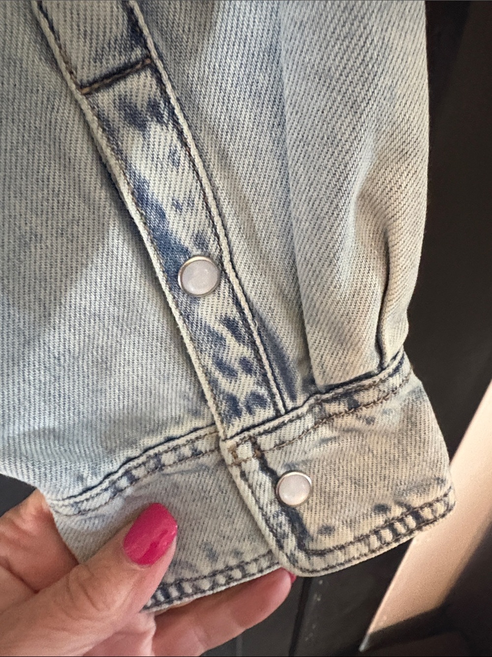 wild fable Light Blue Denim Button-Up Shacket - Picture 5 of 6